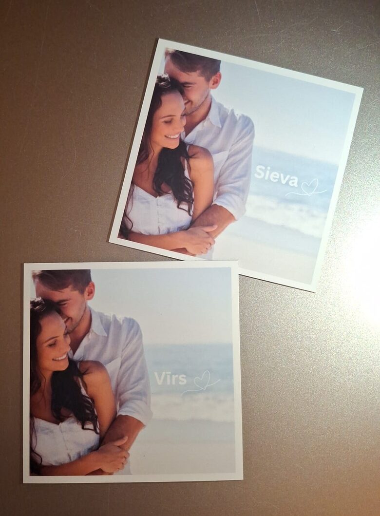 💜 Sieva & Vīrs (2 gab plānie fotomagnēti)